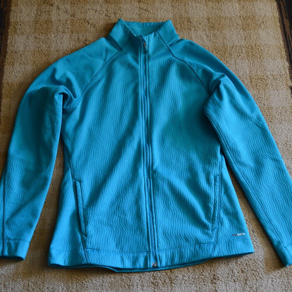 Salomon Women's Size Large Aqua Teal ActiTherm Jacket Full Zipper